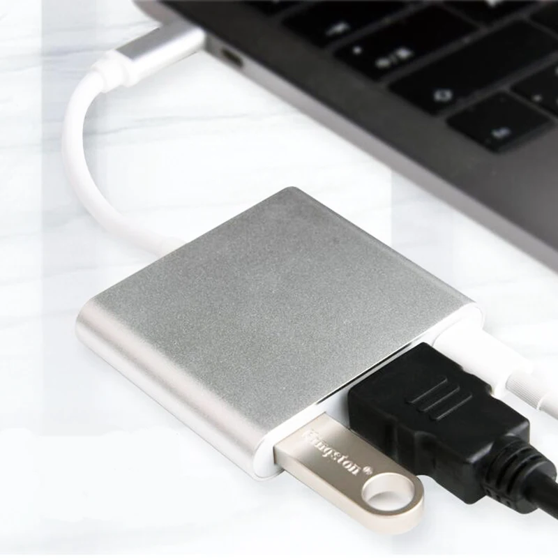 Baolyda USB C док-станция HDMI Тип C к HDMI концентратор адаптер 4 к USB C многопортовый адаптер USB C конвертер для MacBook/Chromebook Pixel/Dell