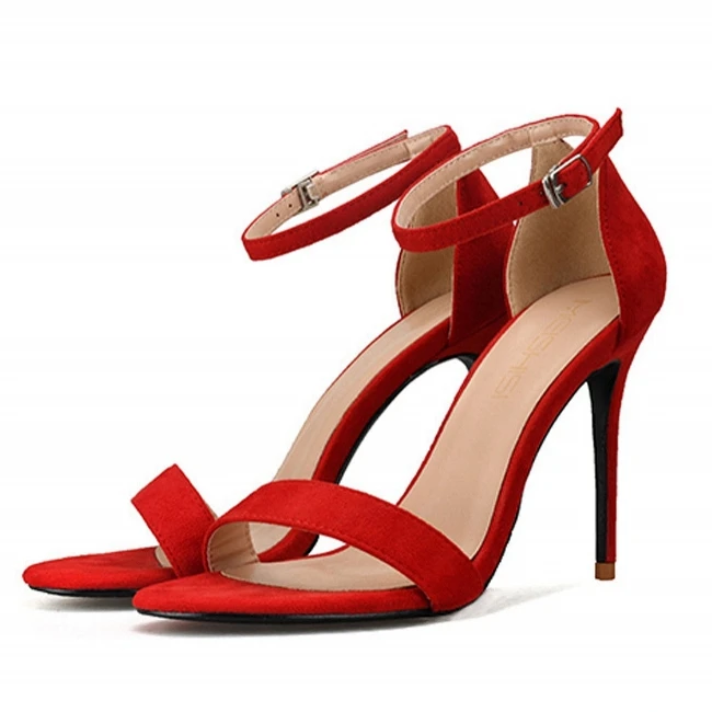 

Women's Sandals High Heels Shoes Summer Ankle Strap Gladiator Sandals Open Toe Sexy Party Shoes Red Wedding Shoes H0052