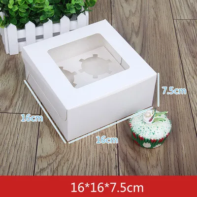 20pc/lot Holes Cupcake Muffin Box Cake Cup Packaging White Kraft Paper Bottom Bracket Pudding Pastry Marvin Boxes For Gift Party - Цвет: Цвет: желтый