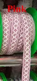 Pink GAFABRIC тесьма хлопок тесьма 15 мм широкий хлопок лента тканые ленты Пряжа-окрашенная одежда тесьма ремень 1 ярд тесьма лента - Цвет: Pink