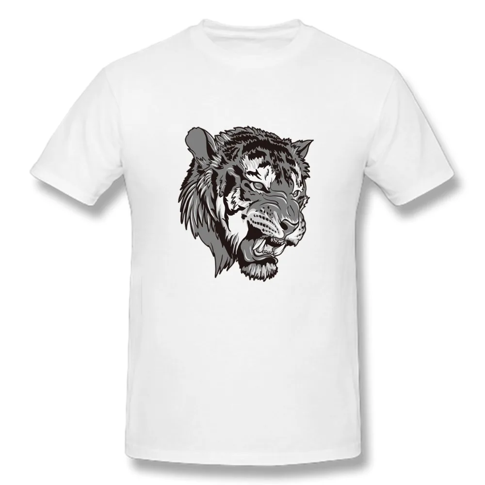 Тигр 3D футболки печати 100% натуральный хлопок унисекс с принтом дышащая рубашка