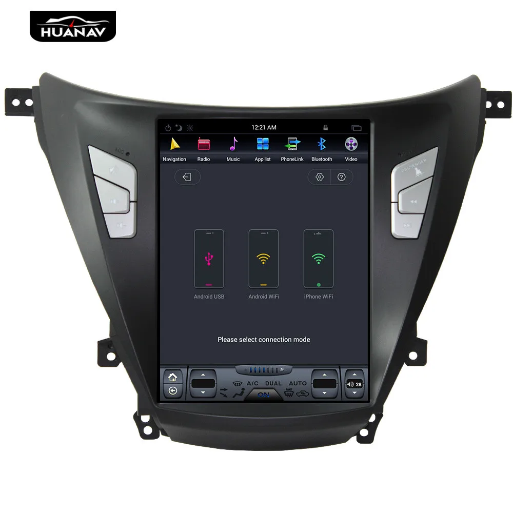 Штатная магнитола в стиле Tesla с GPS-навигацией для Hyundai Elantra 2014-2016 автомобильное