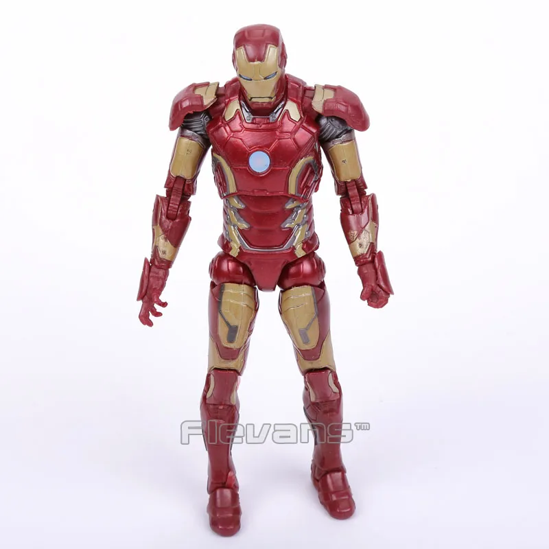 Iron Man MK42 Хорошее качество Железный человек MK42 MK43 Тони Старк ПВХ фигурка Коллекционная модель игрушки 16 см 5 стилей - Цвет: Iron Man MK42