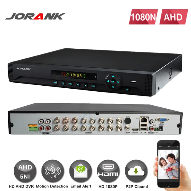 Домашний видеорегистратор AHD 1080P 16CH AHDNH DVR 16 каналов 2 SATA HDD порт 3G Wifi Гибридный NVR ONVIF