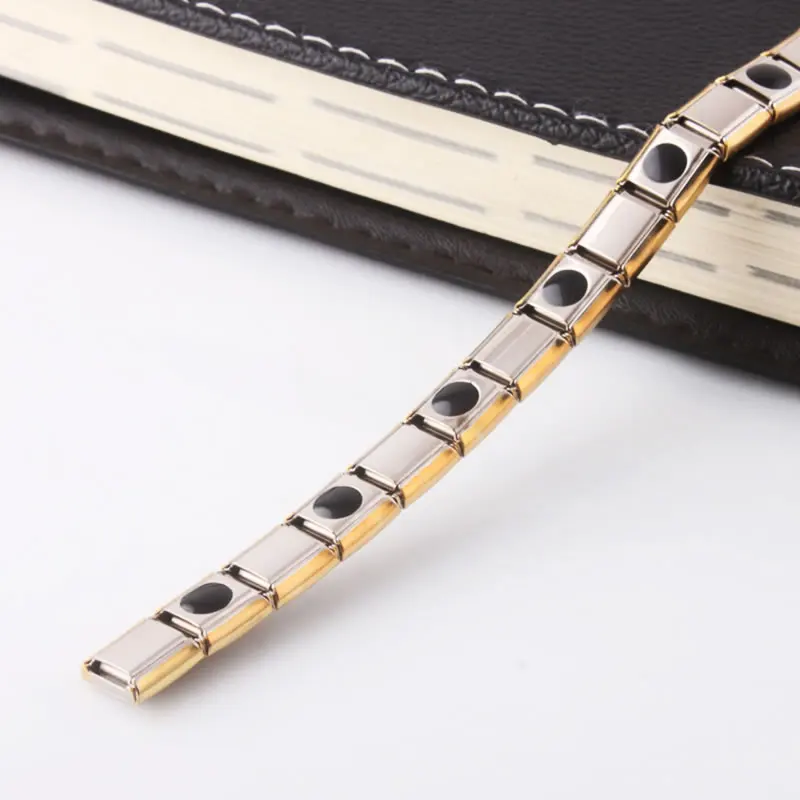 Abrray мужской браслет турмалин камень терапия титановая сталь новая мода