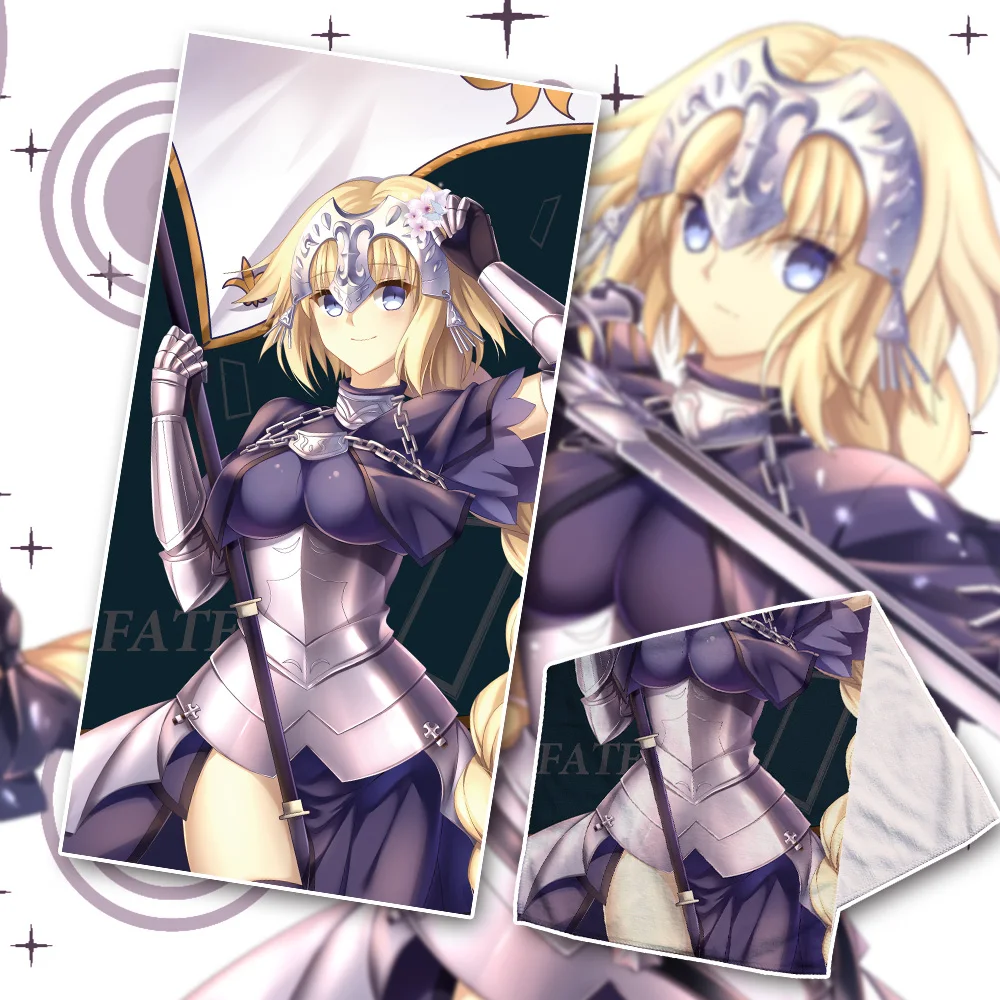 Saber Fate grand order Lancer Scathach линейка Жанна д 'Арк аниме банное полотенце для лица