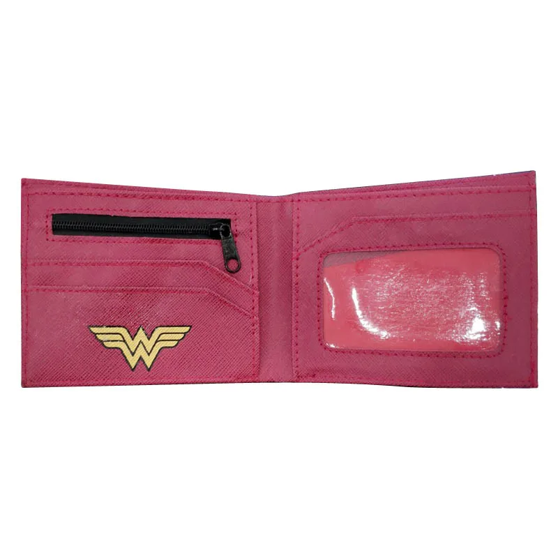 Женский кошелек DC Movie Wonder Woman, двойной красный короткий кошелек, сумочка для девушек