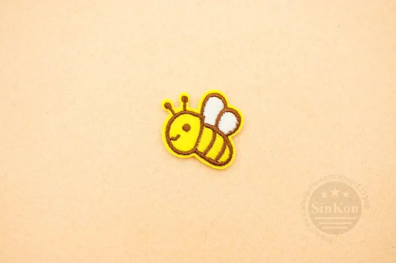 1 шт. Honeybee(Размер: 3*2,5 см) ткань для поделок Железо на патч вышитая аппликация эмблема-нашивка наклейки для одежды аксессуары для одежды