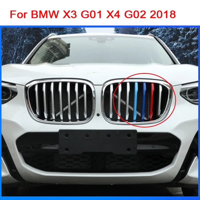 

Car Styling Stickers For BMW X3 G01 X4 G02 2018 Accessories Front Grilles Bumper Covers Motorsport M Performance Power 3 colors
