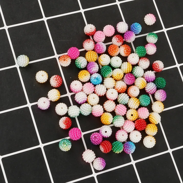 MRHUANG 10mm 50pcs Mixed color Hole Ball ABS Beads spacer Fit Jewelry bracelet Handmade | Украшения и аксессуары