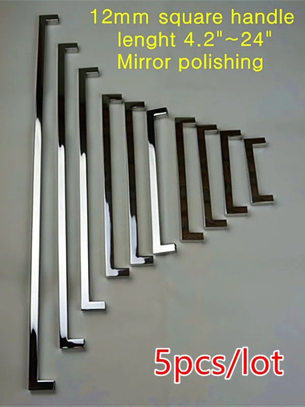 Ручка квадратная дверная из нержавеющей стали 5 шт./лот 12*12 мм ручка для кухонного