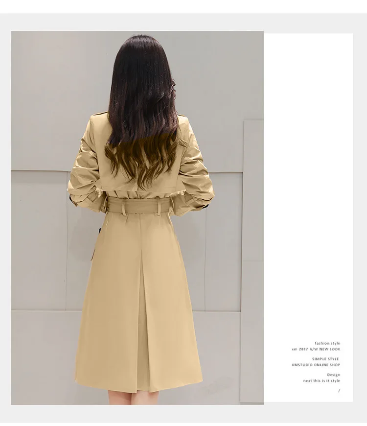Пальто для женщин двубортное приталенное длинное весеннее пальто Casaco Feminino Abrigos Mujer Осенняя Верхняя одежда длинный плащ