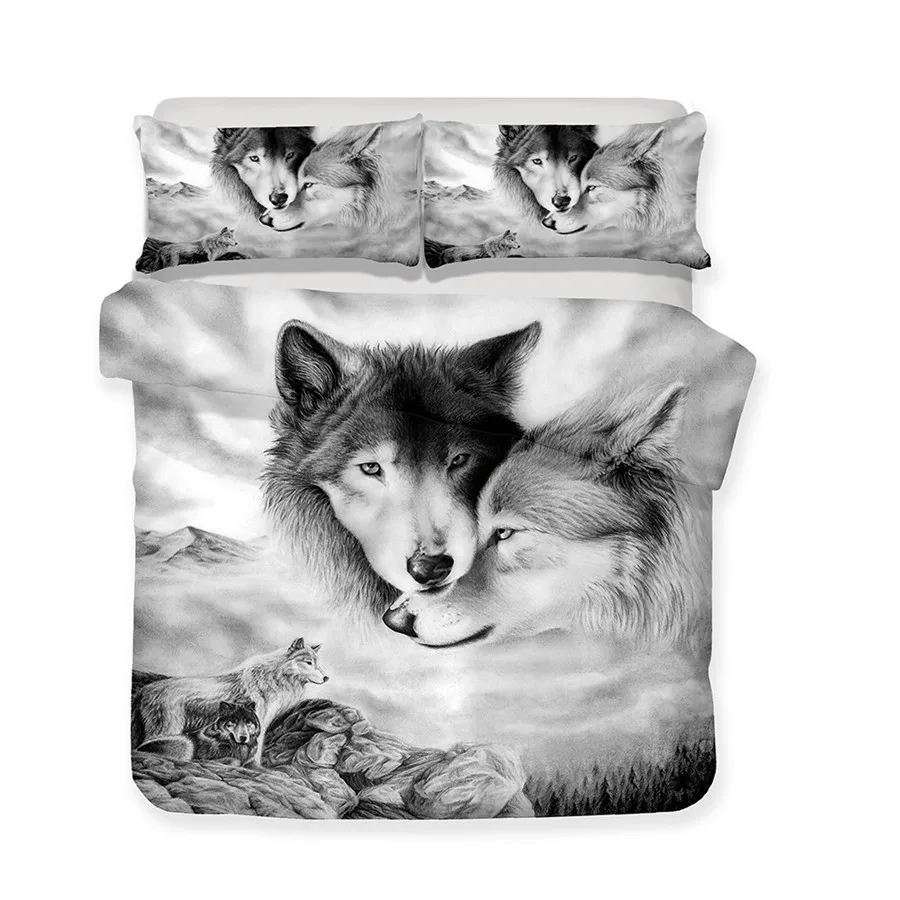 Leopard Rose Animal Bedding Set Europe Luxury Loepord Printing Duvet Cover Pillowcase Quilt | Дом и сад
