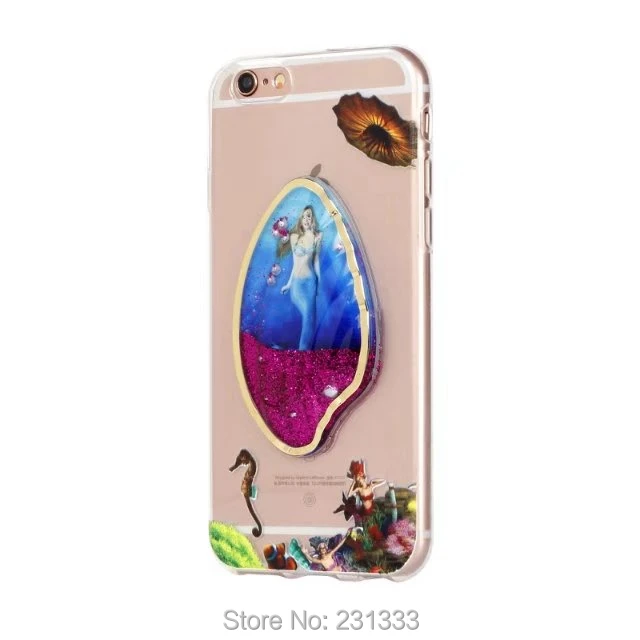 C-ku For Iphone 7 PLUS 7PLUS I7 6 6S Liquid Quicksand Diamond Glitter Soft TPU Case Shell Dream catcher Flow Cover Fashion 1pcs | Мобильные