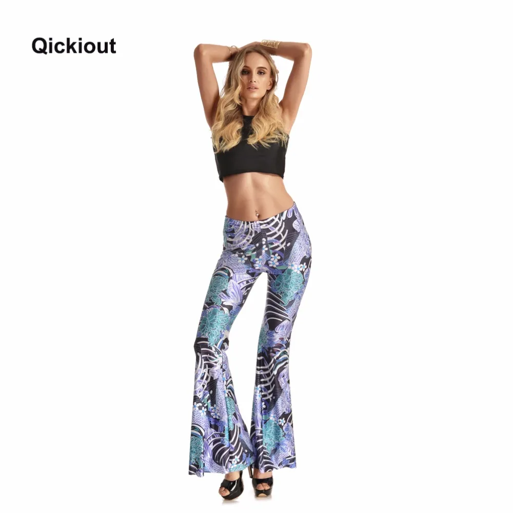 Qickitout пояс днища 2016 трендовые стили женские сексуальные цифровые печати синий и