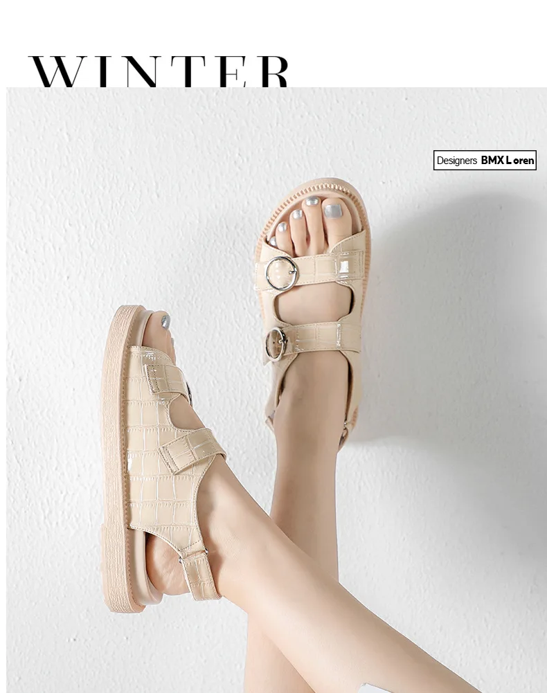 Sandalias mujer; коллекция года; Повседневная обувь; женские летние модные брендовые пляжные сандалии; zapatos de mujer; женские сандалии-гладиаторы; Цвет абрикосовый
