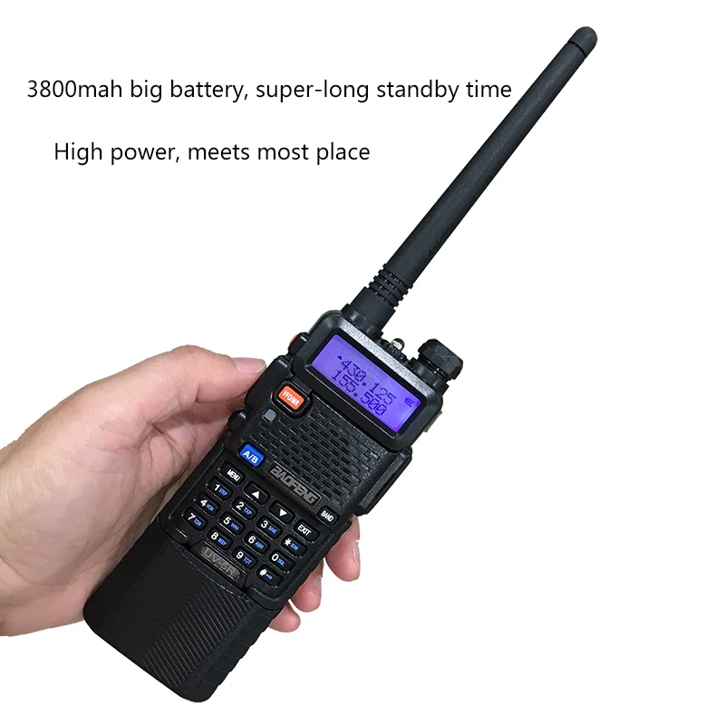 Обновленная модель uv 5r Baofeng 3800 мАч для любительской двухсторонней радиосвязи cb