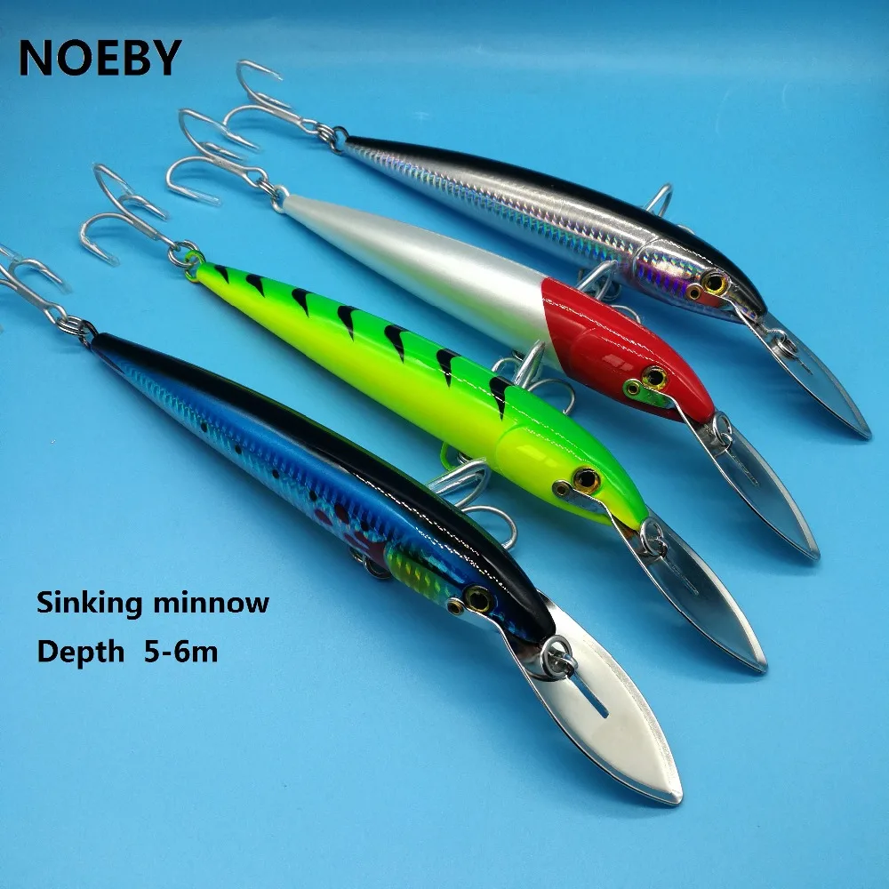 NOEBY 1 шт. большая Тонущая жесткая блесна 60 г/18 5 см 4 цвета глубина 6 м приманка