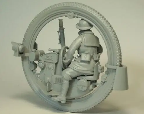 Масштаб 1/35 Неокрашенная фигурка солдата из смолы и Moto GK|Наборы для сборки