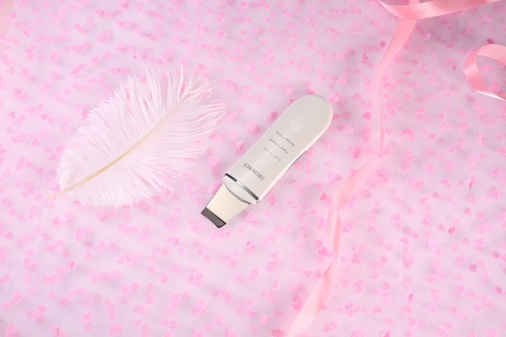 Перезаряжаемые ультразвуковой уход за кожей лица скруббер Очиститель для пилинг