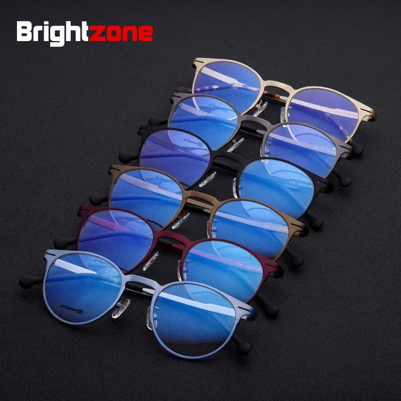Brightzone супер светильник-вес всего 15 г полный обод 100% чистый Титан Для мужчин