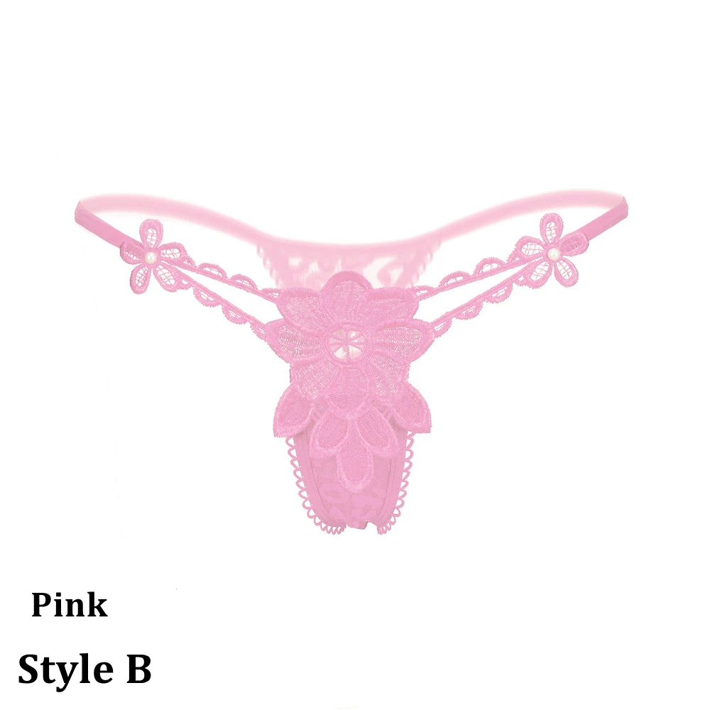 Style B pink Женские сексуальные трусики-танга, нижнее белье, низкая талия, кружевные стринги, трусики, стринги, сексуальные, Bragas, женское нижнее белье, женские трусики - Цвет: Style B pink