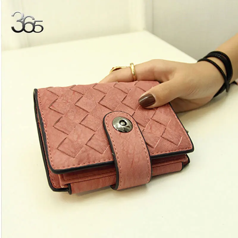Бесплатная Доставка 5 Цветов Женщина Кожаный Бумажник Переплетения Кожа