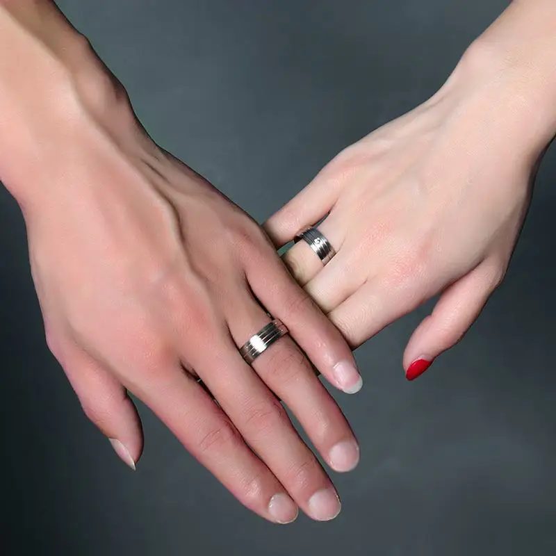 Свадебные кольца для мужчин и женщин набор из розового золота с
