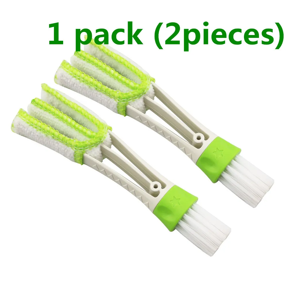 1 PACK OF 2 PCS Портативная двухсторонняя Автомобильная щетка для очистки от пыли, жалюзи, клавиатура для чистки Ford Ecosport 2013- Everest - Название цвета: 1 PACK OF 2 PCS