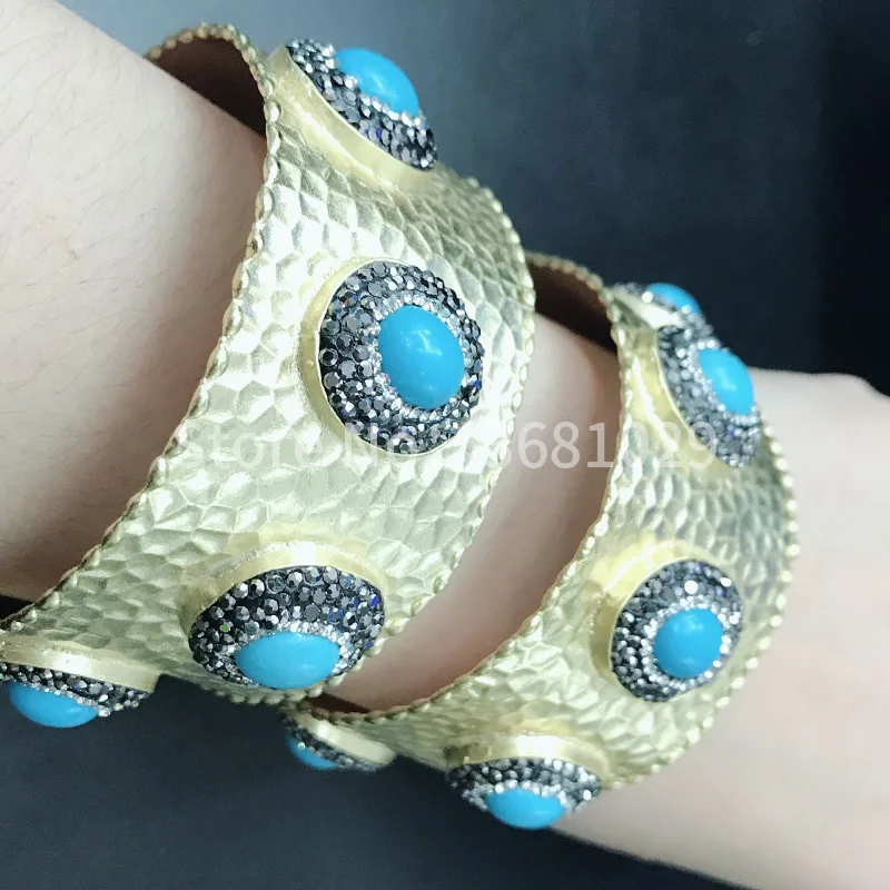 Yellow snakeskin personality fashion open bracelet manual mosaic | Украшения и аксессуары