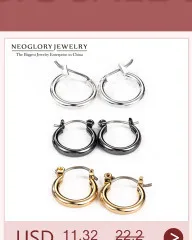 Neoglory светильник желтого золота три пары крючок Комплект сережек для женщин и девочек разные размеры модные украшения подарок FA