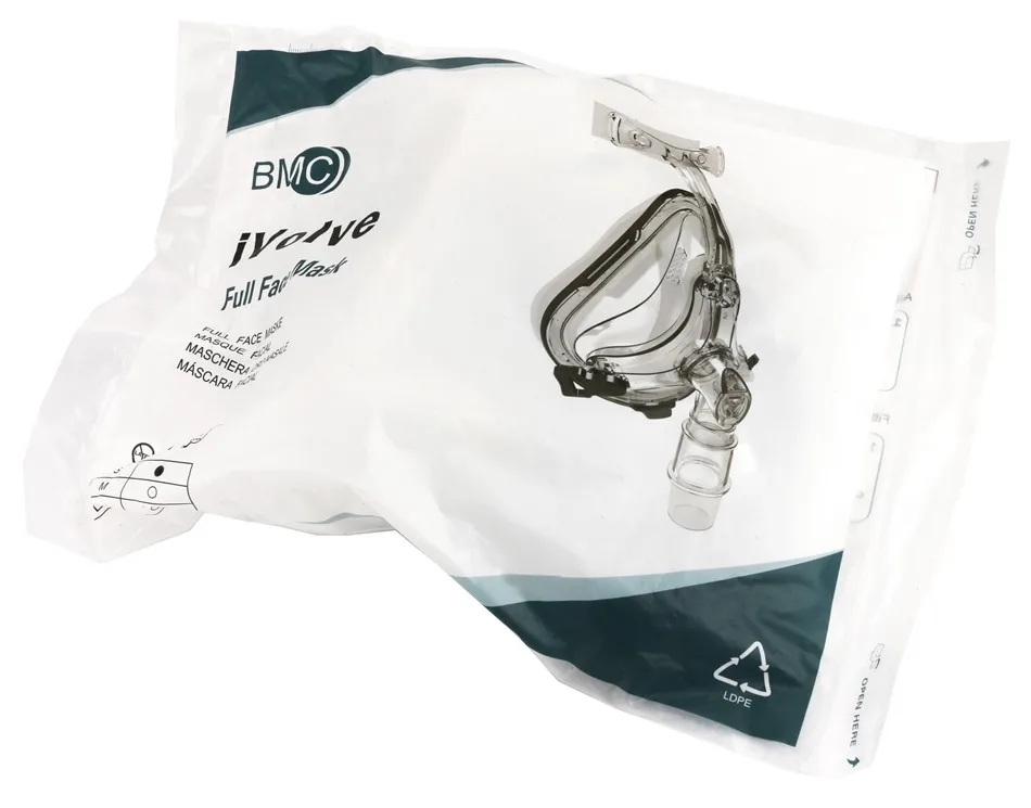 BMC FM1 Full Face Mask Медицинская рото-носовая маска силиконовогогели для терапии храпа с размером S/M/L и держатель перевозка