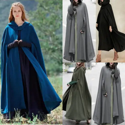 

HIRIGIN Women's Loose Wool Poncho Winter Warm Coat Long Cloak CapeS Parka Outwear Ponchos Fashion Outwear