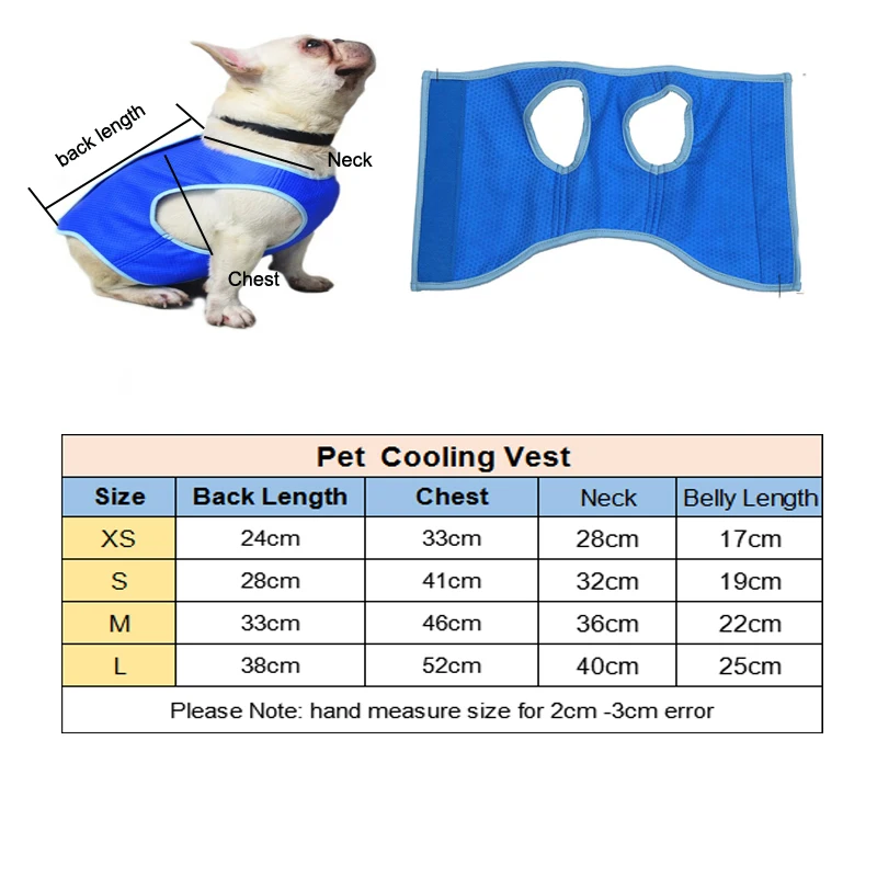 Летняя охлаждающая жилетка для собак воздухопроницаемая Одежда маленьких и