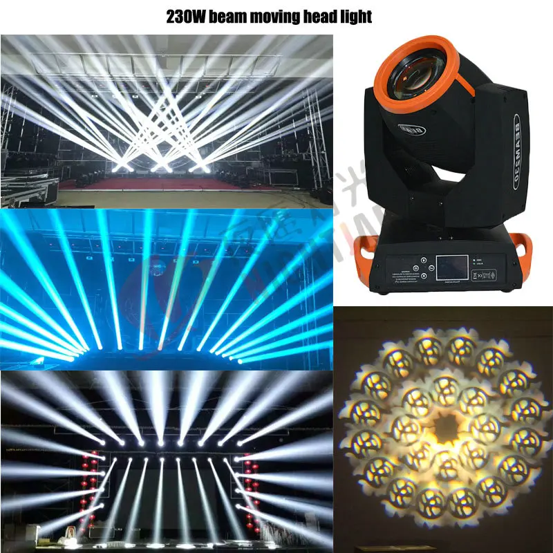 

DMX 7R Sharpy 230W Moving Head Beam Light With 6 Glass Gobos Touch Screen 16+8 Prism For Stage DJ Lighting Party