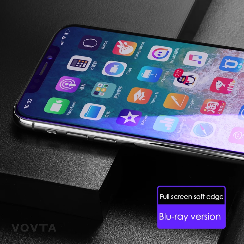 Защитное стекло VOVTA для iPhone 7, протектор экрана iPhone 8, Xr, Xs, Xs, макс. закаленное стекло на iPhone X, 6, 6s, 7, 8 Plus, Xs, стекло