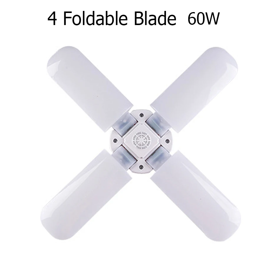 4 Foldable Blade Креативный светодиодный подвесной светильник складные лопасти вентилятора лампы 45 Вт E27 супер яркий регулируемый угол света домашний энергосберегающий светодиодный светильник - Испускаемый цвет: 4 Foldable Blade