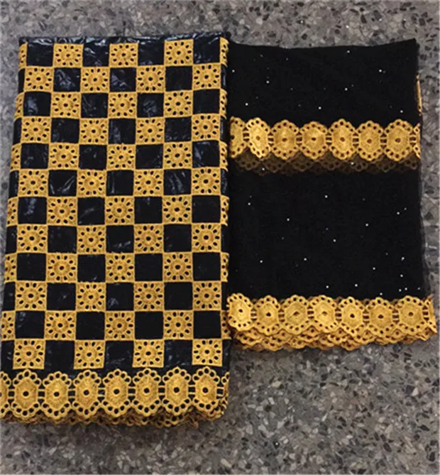 Черная кружевная ткань горячая Распродажа базин богатая новинка 2018 года богатый