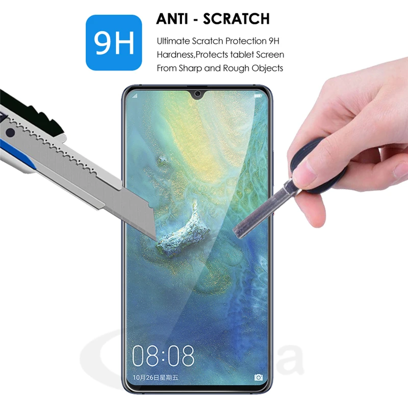 Qosea 10 шт. пленка из закаленного стекла для huawei mate 20 X защитная экрана 9H Ультра