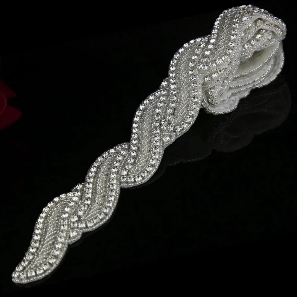 1 ярд Хрустальная отделка стразы аппликация Свадебная Аппликация DIY Sash (92 см * 5 см)