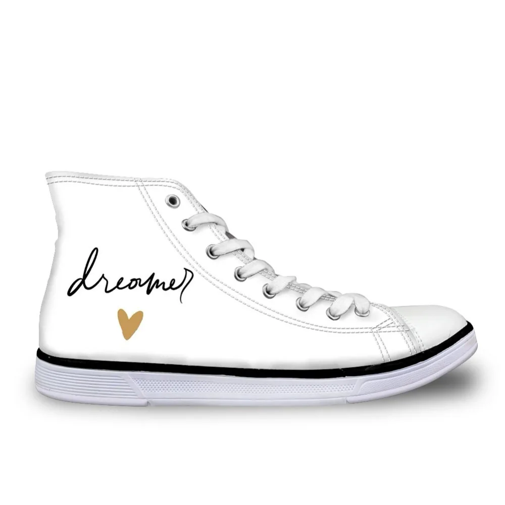WHEREISART/простой дизайн Стильная белая парусиновая обувь с буквенным принтом для