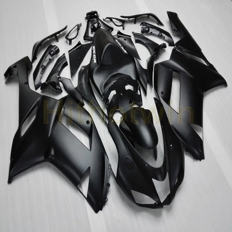 Заказной Корпус мотоцикла для Kawasaki ZX-6R 07-08 636 ZX6R обтекатель двигателя zx6r 2007 2008+ подарки+ серебристый черный - Цвет: H