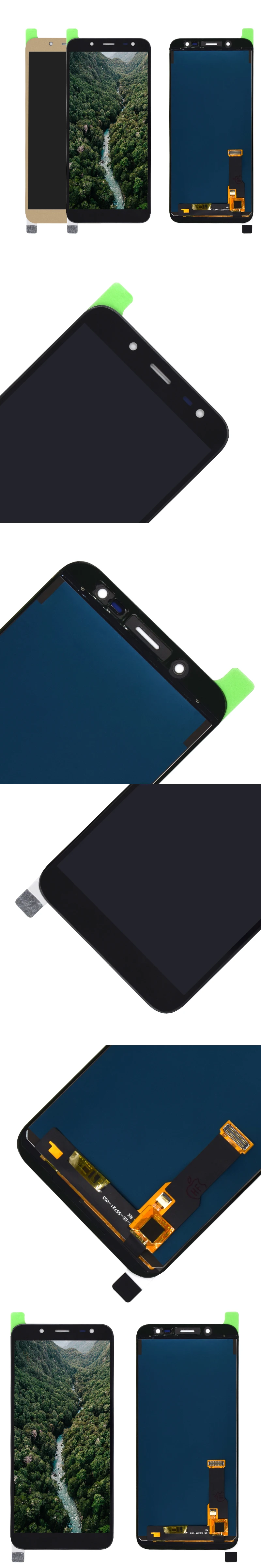 Для samsung Galaxy J6 J600 J600F J600F/DS протестированный ЖК-дисплей с кодирующий преобразователь сенсорного экрана в сборе J600G/DS Замена ЖК-дисплея