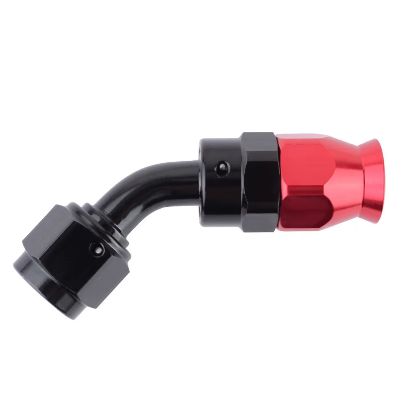 45 Degree ESPEEDER AN6 прямой 45 90 180 градусов Алюминиевый Поворотный PTFE шланг концевой фитинг адаптер PTFE масло топливная линия фитинги - Цвет: 45 Degree