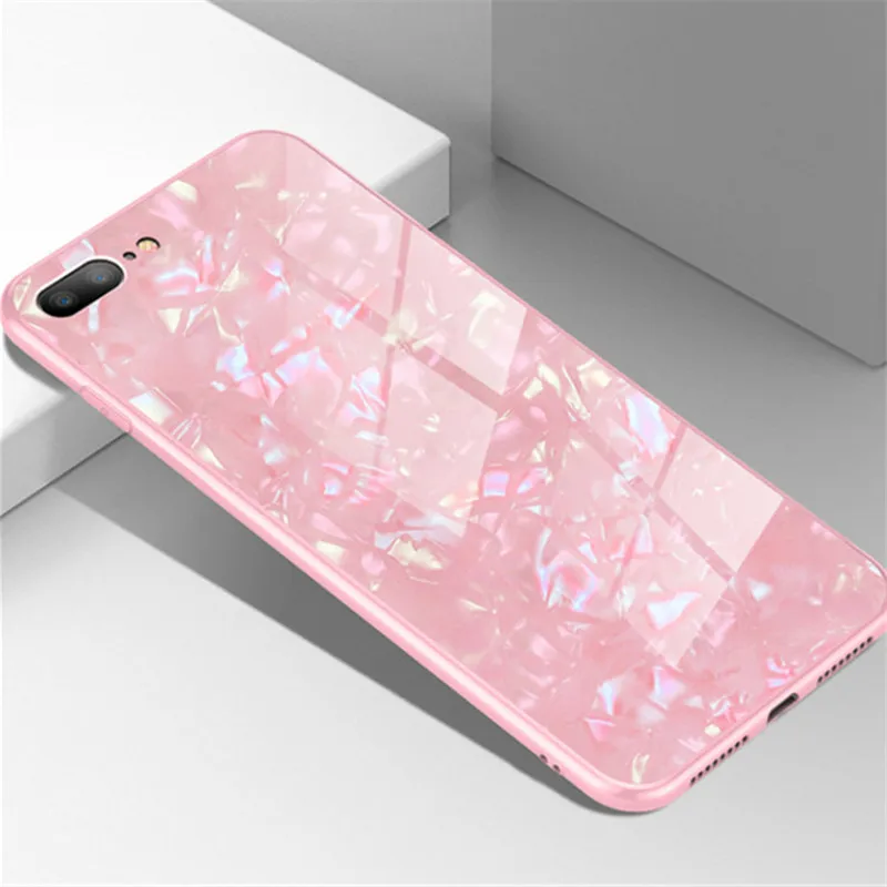 Чехол с узором из закаленного стекла для iPhone XMAX X покрытие мягкого ТПУ