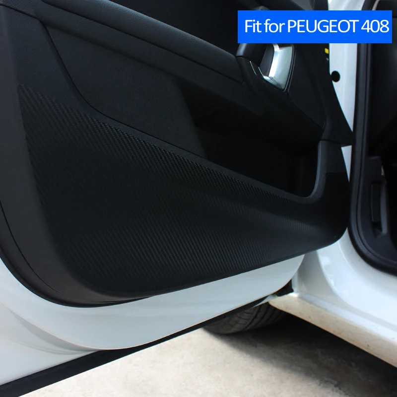 MCrea Авто двери автомобиля анти Kick Pad Коврик наклейки для Peugeot 301 308 408 2008 3008 4008