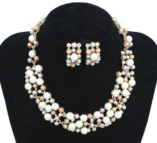 Массивное ожерелье 2018 Модные женские ювелирные изделия из жемчуга винтажная