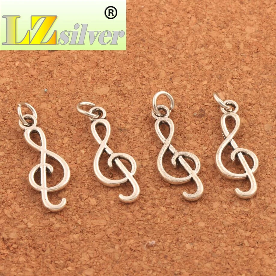 

Treble G Clef Musical Note Charms Pendants 25.5x9.3mm 200PCS zinc alloy Jewelry DIY T1630