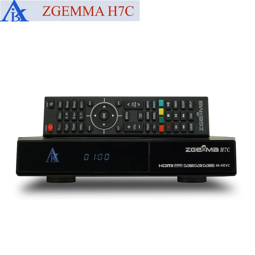 2 шт./лот 4K UHD приемник ZGEMMA H7C с DVB-S2X + * DVB-T2/C двойной гибридный тюнер E2 Linux