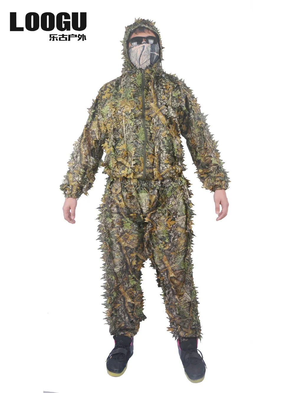 Открытый ghillie Костюмы камуфляж, лесная местность Охота наряд 3D Маскировка Униформа CS Костюмы Набор Снайпер Камуфляж Военная охота ткань